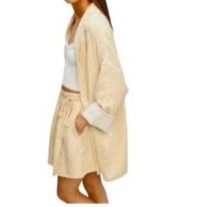 Aritza Wilfred Cream Oversized Cotton Spandex Duster Size S